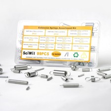 99PCS Extension Spring Assortment Kit 12 Sizes Small Tension Springs Dual Hook picture