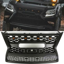 Front Grille Fits For 2014-2022  Lexus GX460 Upper Black Grill With LED Lights picture