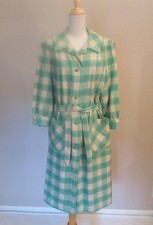 Vintage 1960s Women's Pendelton Wool Plaid Long Coat picture