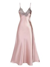 NWOT Retro Stage Vintage-Inspired 1930s Pink Faux Satin Nightgown  Size Large picture