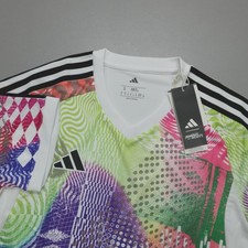 Adidas Men's Jeremy Scott Short Sleeve Pride Tiro Jersey Slim Fit Colorful picture