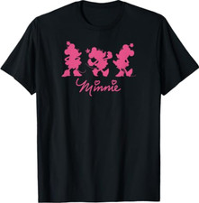 Amazon Essentials Men's Minnie Silhouette Trio T-Shirt, Black, Small picture