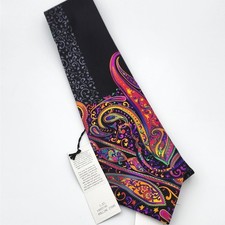 Vintage Vitaliano Pancaldi Silk Tie NWT Deadstock Italy Paisley Multicolor Art picture