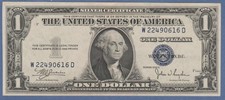 1935-C United States 1 Dollar Silver Certificate F-1612 Bank Note W22490616D picture