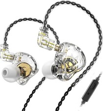 Sport-Ready TRN MT1 Earphones - 10mm Magnetic Driver, Ergonomic Fit, Transparent picture