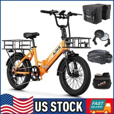 Aipas 20'' Folding Electric Bicycle 750W Peak 12.8Ah e-bike 7 Speed for Adult US picture