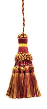 Key Tassel, Style# NKT, Color# 1253 - Burgundy Gold Red [Sold Individually] picture
