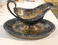 Wm Rogers & Son Primrose Silverplate Gravy Boat with Underplate picture