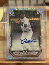 Johenssy Colome 2026 Bowman Chrome Mini Diamond 1st Bowman Auto 253/299 A’s picture