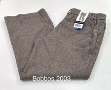 Hilary Radley Women's Front Slash Pockets Stretch Brushed Pants, Brown Combo, 10 picture