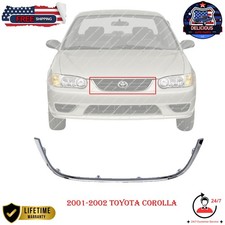 New Front Center Grille Plastic Chrome/Black Trim For 2001-2002 Toyota Corolla picture