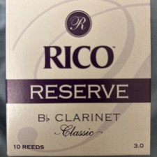 Rico Reserve D'Addario Clarinet Reeds Size 3.0  (9) Nine Reeds Open Box picture