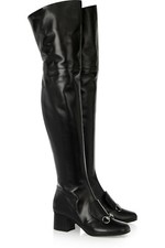 $1900 GUCCI LILLIAN SEXY AMAZING OTK HORSEBIT MID HEEL BOOTS EU 37 I LOVE SHOES picture