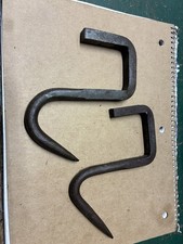 Vintage Hand Forged Meat/Butchers Hooks. Set of 2 picture