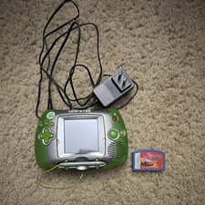 LeapFrog Leapster Handheld Learning System Green w/ AC Adapter, Cars Game picture