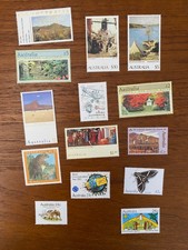 LOT: $51.33 Face Value on 14 Australia Postage Stamps, MH Unused,  picture