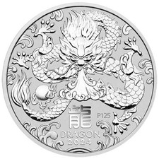 2024 2 oz Perth Lunar Year of the Dragon Silver Coin (BU) picture