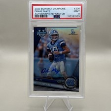 2023 Bowman University Chrome-Chrome Prospect Autographs Drake Maye #200 /499 picture