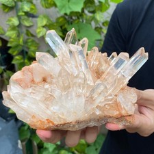 2.5lb Natural clear white crystal quartz cluster rough mineral specimen picture