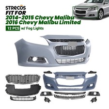 Front Bumper Cover Grille Assembly Kit For 2014-2015 Chevy Malibu 2016 Limited picture