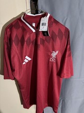 adidas Liverpool FC Soccer Jersey Shirt Size S Red & White LFC Team picture