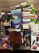 HUGE LOT OF VARIOUS VIDEO GAME COVER ART INSERTS AND MANUALS: PS, Wii, Xbox 360 picture
