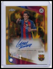 2015-16 Topps UEFA Champions League #CLA-LS Luis Suarez Autographs Gold #/50 picture
