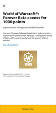 World of Warcraft Forever Beta Access Reward Code Expires By 20/10/2026 picture