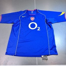 Vintage Nike ARSENAL Jersey  2004 2005 Futbol Away Shirt Soccer Blue XL NWT New picture