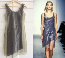 Vintage Calvin Klein Collection Slip Dress Spring 1997 Runway Size 2 picture