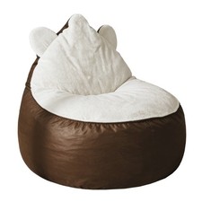 Cute Bear Ear Bean Bag Chair Dual‑Fabric High‑Density Sponge for Bedroom Room picture