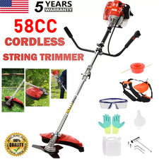 2-Cycle 58cc Gas String Trimmer 73 in String Trimmer Straight Shaft Weed Wacker picture