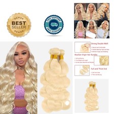 Gorgeous 613 Blonde Body Wave Hair Bundles - 3 Packs, Sew-In Style, 26-30 Inches picture
