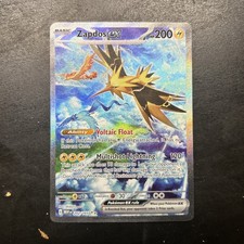 Zapdos EX Sir 202/165 Scarlet & Violet 151 Special Illustration Rare picture