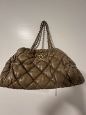 Authentic CHANEL Hobo Bag In Dark Beige/Tan With Gold Hardware picture
