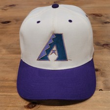 Vintage Arizona Diamondbacks Hat Snapback White Purple A Logo Wool Blend MLB picture