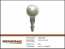 GENUINE GENERAC KEYS 0G66240KEY fits 2008 - 2026 8kw - 28kw QTY 2 picture