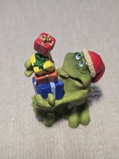 Vintage Russ Berrie Christmas Frog Figurine-