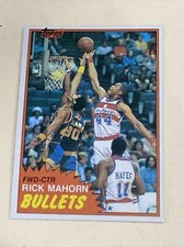 Vtg NBA 1981-82 Topps #98 RICK MAHORN RC Bullets Pistons 76ers PF NM/Mt Bad Boys picture