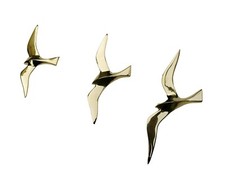 Decorative Brass Wall Mount Flying Seagull Birds Set of 3 Pcs -,25,20,17 cm picture