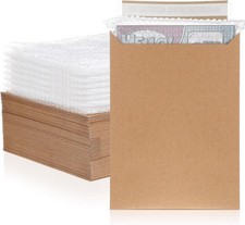 50 Pcs Comic Book Mailers Shipping Box 8.27 x 11.42 Inches with Bubble Brown picture