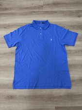 Polo Ralph Lauren Men’s 2XLT Tall Blue Polo Shirt White Pony Logo Classic NWOT picture