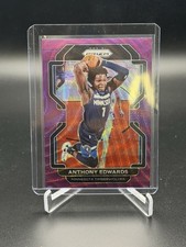Panini 2021-22 Prizm Anthony Edwards #37 Timberwolves Basketball purple wave picture