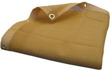 8' x 10' DESERT TAN MESH SCREEN SHADE TARP, TRIPLE STITCHED,  picture