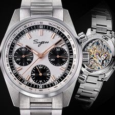 1pc Sugess S465.SR.S SWAN NECK Sapphire Chrono Mechanical Watch SEAGULL 1963 picture
