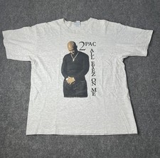 Vtg 1990s 2Pac Tupac All Eyes Oj Me Death Row T-shirt Mens Xl Hip Hop Rap Tee picture