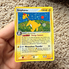 Pokemon Ampharos EX Unseen Forces Holo Rare 1/115 ERROR, CRIMP ERROR picture