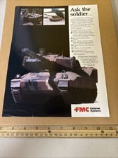 Vintage FMC C130 Close Combat Vehicle Light Tank Brochure US Army AGS Program picture