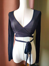 NWT Maison Close Luxury Lingerie La Femme Amazone Long sleeves Wrap top L/8 picture