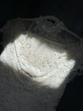 Alfred Angelo 1980s Lace Wedding Dress Drop Waist Victorian picture